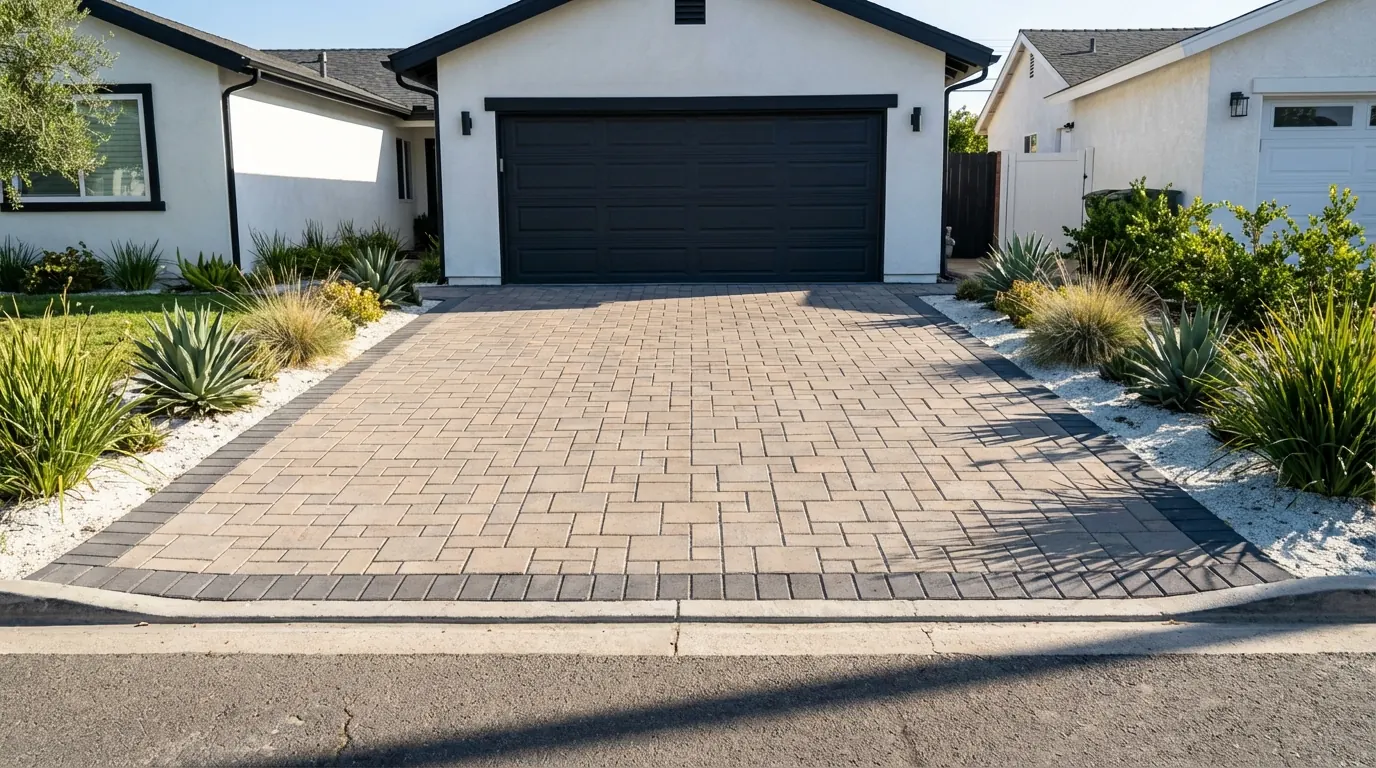 After, interlocking paver driveway by NexGen Remodeling