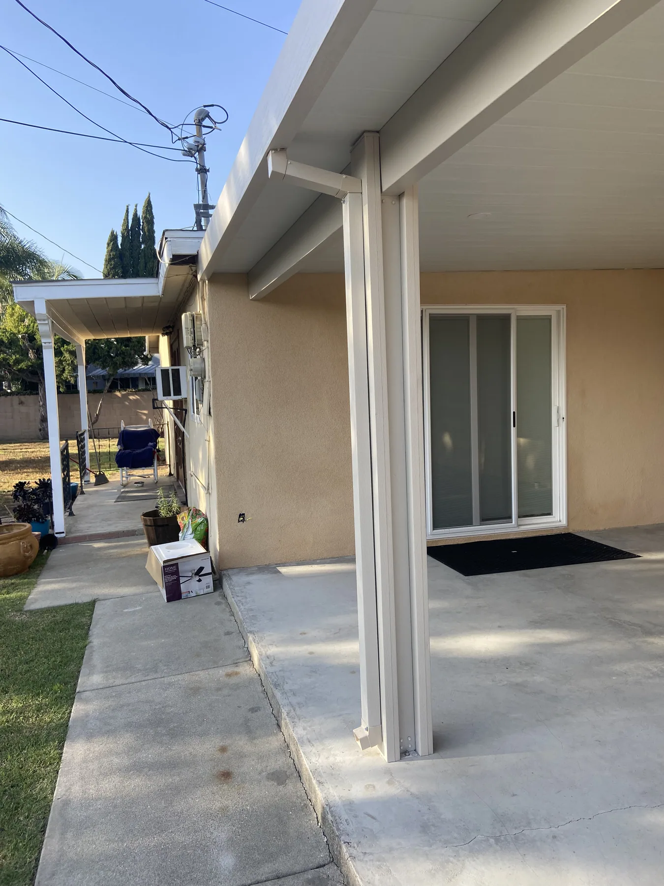 Patio cover columns and beam detail