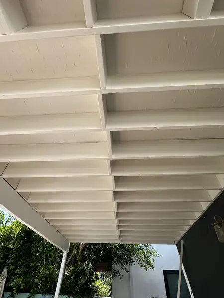 Underside of a finished patio cover