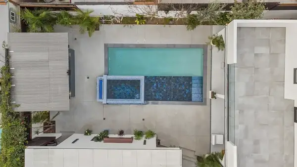 Modern pool with clean-line coping